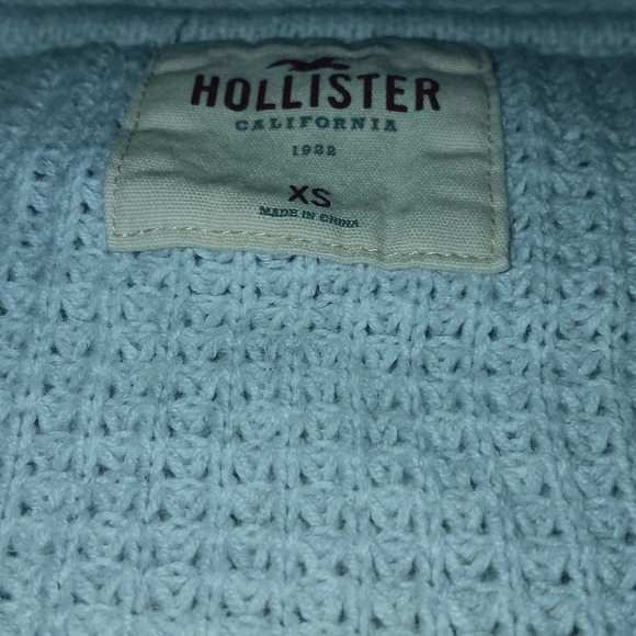 HOLLISTER OVERSIZE XS LONGSLEEVE SWEATER Teen- WOMEN SILVER Top Shirt - Picture 4 of 12